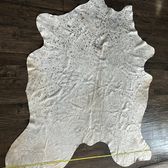 Beautiful Gray Hair on Hide Leather Cowhide Rug - NWOT - Picture 9 of 13